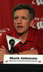 <b>Coach Johnson met with the media Monday.</b>