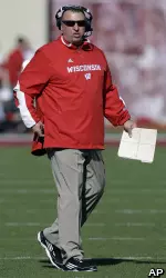 <b>Head coach Bret Bielema met with the media Monday.</b>