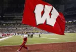 <b>The Wisconsin flag is flown at Lucas Oil Stadium</b>