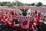 <b>Bucky Badger at the Badger Blast/Huddle pregame tailgate prior to the Rose Bowl Game, Jan. 1, 2011 </b>