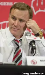 <b>Head coach Mike Eaves met with the media Monday.</b>