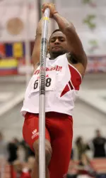 <b>Cato had the second-best mark in the heptathlon pole vault with a clearance of 16-8 3/4.</b>
