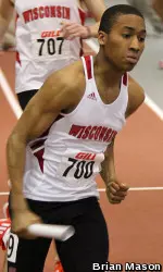 <b>Freshman Aaron Thompson covered 400 meters of the distance medley relay in 47.8 sec.</b>