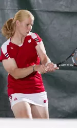 <b> Sophomore Nicky Stracar represented UW at No. 2 singles and No. 2 doubles. </b>