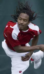 <b>Rod Carey helped set the tone for Wisconsin in singles with a 6-3, 6-3 victory over Roman Turtygin.</b>