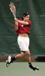 <b>Quinton Vega paired with Alex Robles to defeat Iowa's Will Vasos and Tom Mroziewicz, 8-3.</b>