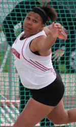 <b> Junior Taylor Smith took seventh in Friday's discus </b>