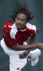 <b>Rod Carey paired with Fredrik Ask to defeat C.J. Griffin and Christopher Hasyn, 9-8 (10-8), at No. 1 doubles to clinch the doubles point for Wisconsin.</b>