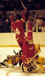 <b>Ted Pearson and Ed Lebler celebrate a national championship.</b>