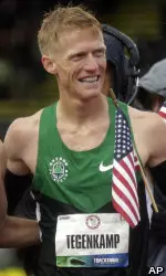<b>Matt Tegenkamp will represent the U.S. in a fifth-consecutive world championships event after qualifying for the Olympics in London.</b>