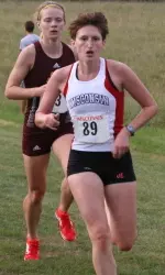 <b>Rebecca Stoebe was the Badgers' top finisher on Saturday</b>