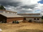 <b>Front of new golf training facility under construction</b>