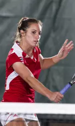 <b>Berner's 4-4 combined singles and doubles record in the spring season is tops for the Badgers<b>