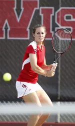 <b>Hannah Berner nearly scored a big upset at No. 1 singles, coming up short in a supertiebreak.<b/>