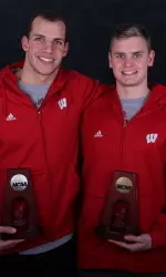 <b>Badgers seniors Daniel Lester (Australia) & Michael Weiss (U.S.) will share the pool once more at the 2013 World University Games.</b>