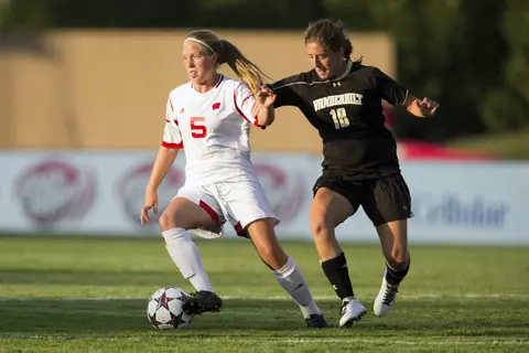 McKenna Meuer (5) during Wisconsin's game vs. Vanderbilt on Sep. 6, 2013. (David Stluka)