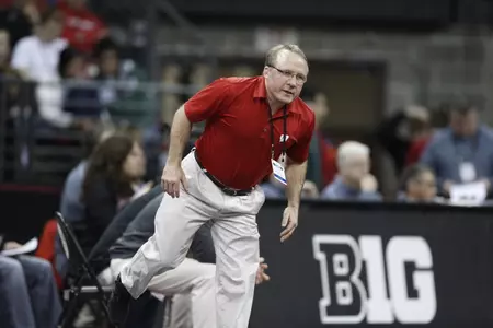 Barry Davis at the 2014 Big Ten Wrestling Championships in the Kohl Center