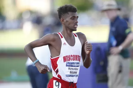 Senior Mohammed Ahmed finishes third in the 5000 Mohammed Ahmed races in the 5000 meters at the 2014 NCAA Outdoor Championships on June 11, 2014 (Robert Black Photo)