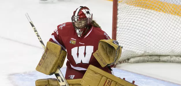Ann-Renee DesbienThe University of Wisconsin women's hockey team announced updates on Thursday to its 2015-16 home schedule, including dates and times for the 10 regular season home games.s makes a save