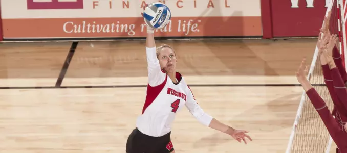Kelli Bates goes up for a kill