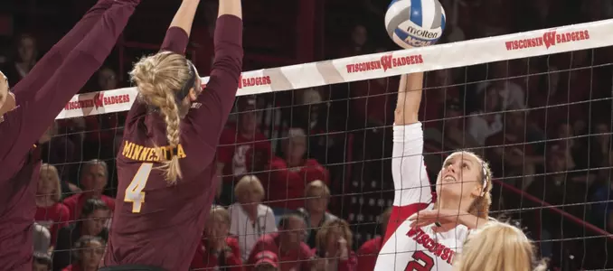 Romana Kriskova goes up for a kill