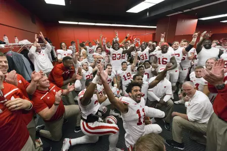 Locker Room Celebration vs Nebraska