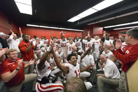 Locker Room Celebration vs Nebraska