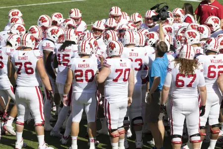 Pre-Game Huddle vs Nebraska