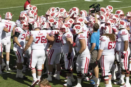Pre-Game Huddle vs Nebraska