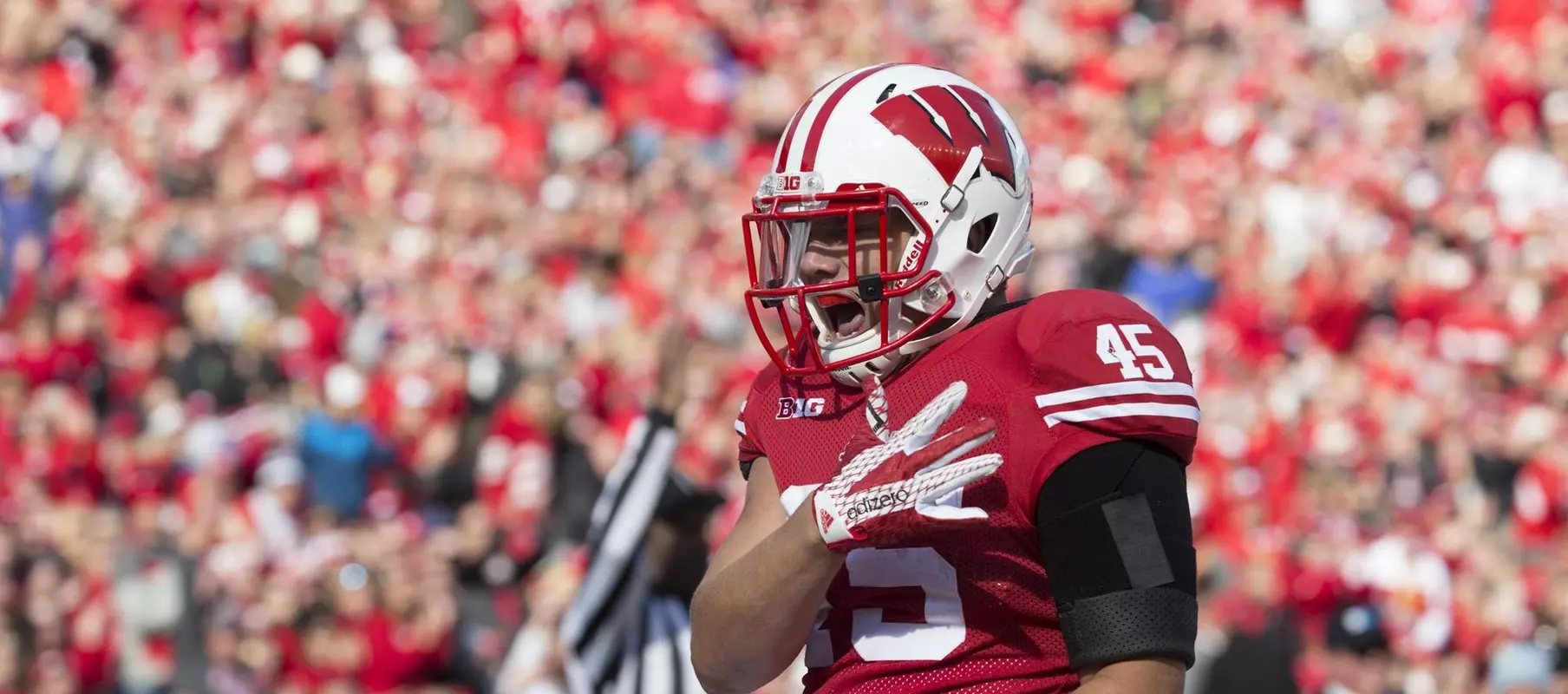 Alec Ingold celebrates a touchdown vs. Purdue