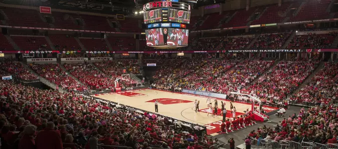 The Kohl Center during a women's basketball game