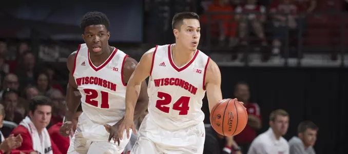 Bronson Koenig and Khalil Iverson during Red/White Scrimmage