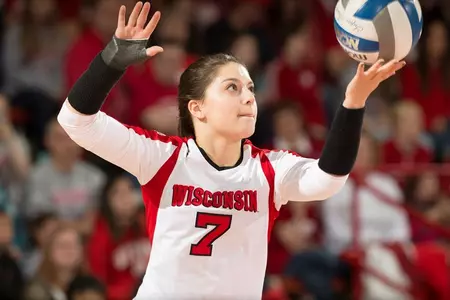 Amber MacDonald serves up the ball