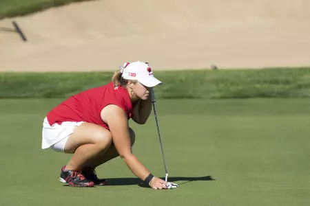Brooke Ferrell lines up putt
