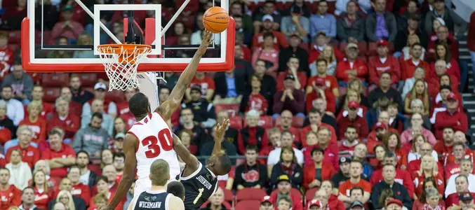 Vitto Brown blocks a shot vs. Milwaukee