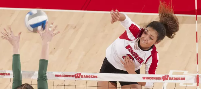 Lauryn Gillis goes down the line for a kill