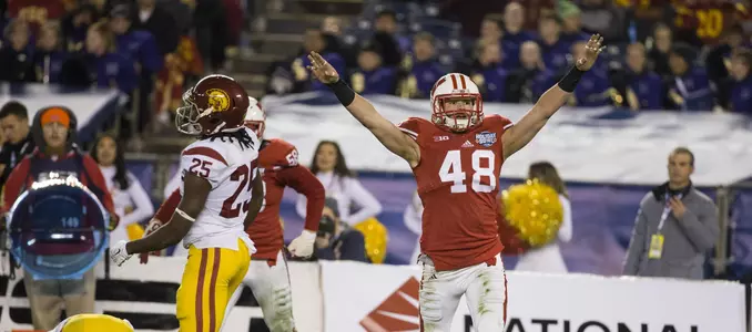 Jack Cichy in the 2015 Holiday Bowl, Dec. 29, 2015
