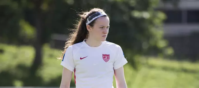 Rose Lavelle with U.S. Soccer during its Victory Tour