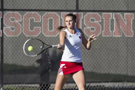 Wisconsin Badgers women's tennis player Lauren Chypyha. (Photo by David Stluka)