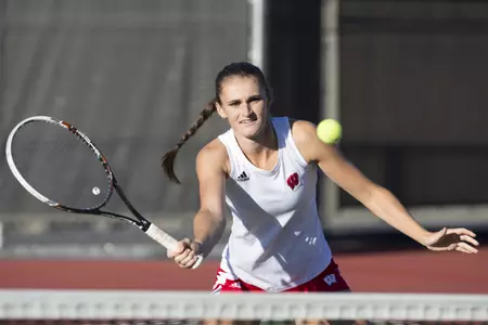 Wisconsin Badgers women's tennis player Lauren Chypyha. (Photo by David Stluka)