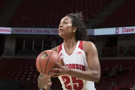 Michala Johnson (25) shoots a free throw