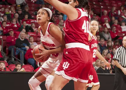 Avyanna Young looks for a basket