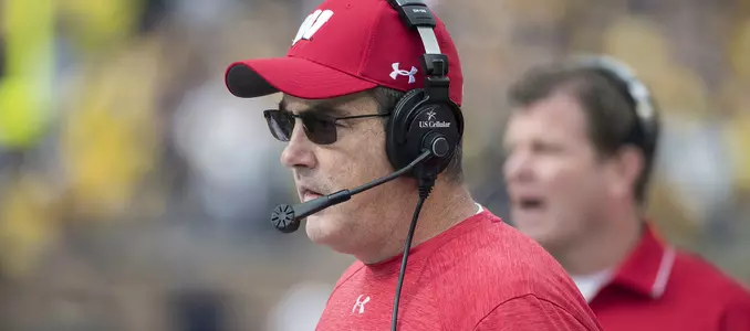 Paul Chryst on sideline against Michigan Oct. 1, 2016