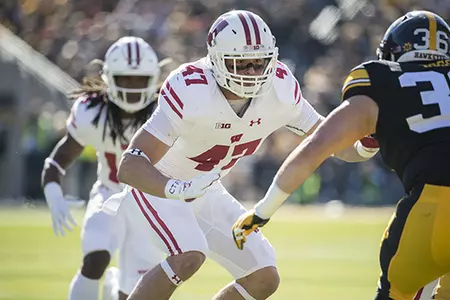 Football win vs. Iowa, Vince Biegel, 2016