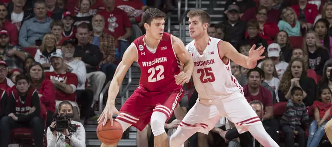 Men's basketball Ethan Happ Alex Illikainen 2016