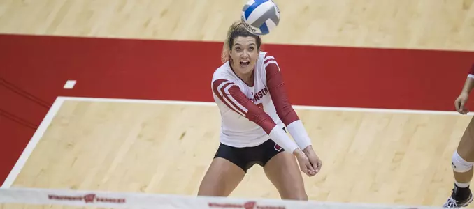 Molly Haggerty passes the ball