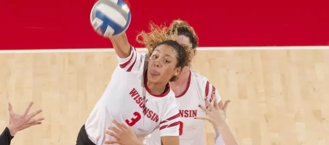 Lauryn Gillis goes up for a kill