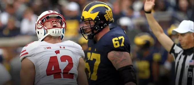 T.J. Watt shows emotion at Michigan