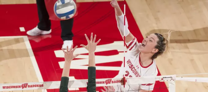 Molly Haggerty goes up for a kill