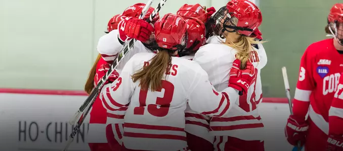 Women's hockey celebration
